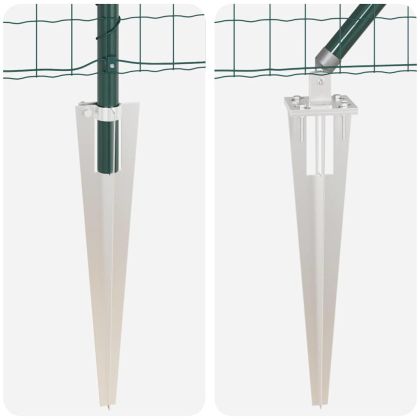 Ограда с пост Зелен 1,6 x 10 m Стомана и PVC