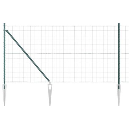 Ограда с пост Зелен 1 x 10 m Стомана и PVC