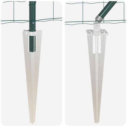 Ограда с пост Зелен 1,5 x 10 m Стомана