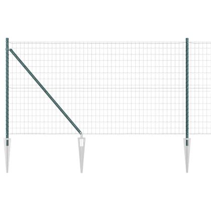 Ограда с пост Зелен 1 x 25 m Стомана и PVC
