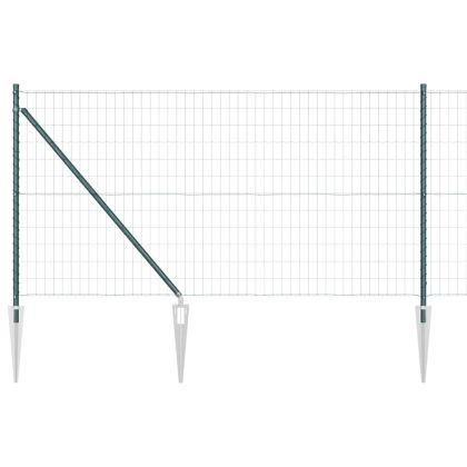 Ограда с пост Зелен 1 x 25 m Стомана и PVC