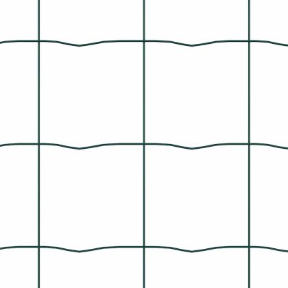 Ограда с пост Зелен 0,6 x 50 м Стомана и PVC