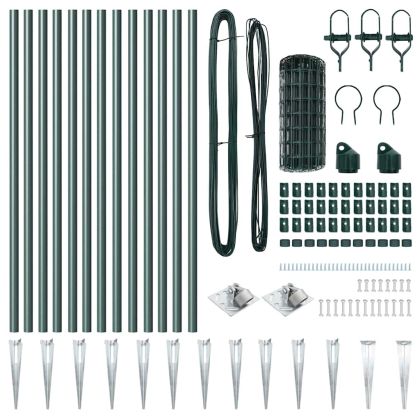 Ограда с пост Зелен 0,8 x 25 m Стомана