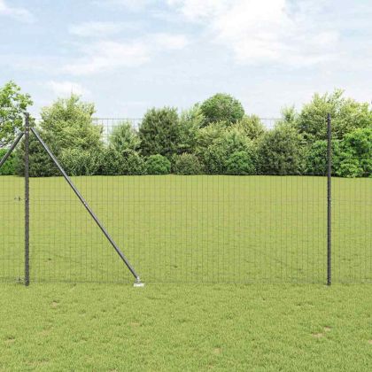 Ограда с пост Сив 1,5 x 10 m Стомана и PVC