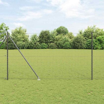 Ограда с пост Сив 1,5 x 10 m Стомана и PVC