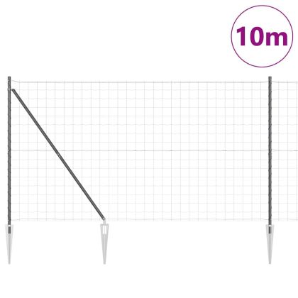Заварена мрежа с шипове 10 x 1,6 м (Ш x В)