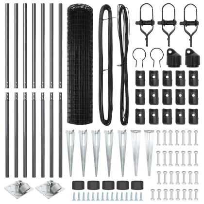 Ограда с пост Сив 1,2 x 10 m Стомана