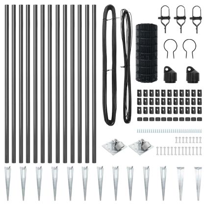 Ограда с пост Сив 1 x 25 m Стомана