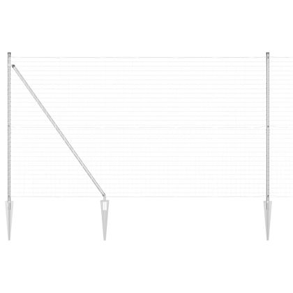 Ограда с пост Сребрист 1,5 x 10 m Стомана