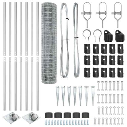 Ограда с пост Сребрист 1,5 x 10 m Стомана