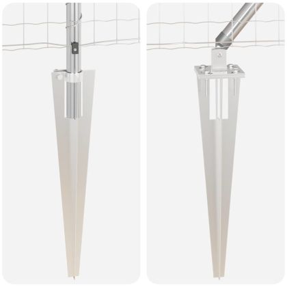 Ограда с пост Сребрист 1,5 x 10 m Стомана