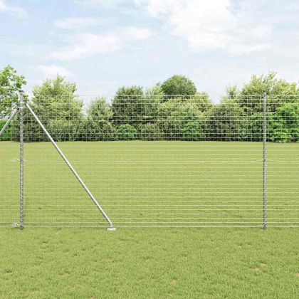 Ограда с пост Сребрист 1,6 x 10 m Стомана