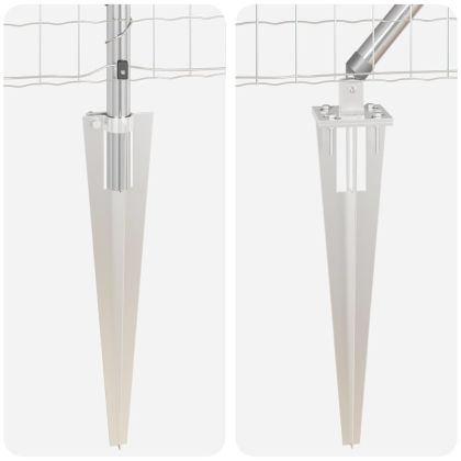 Ограда с пост Сребрист 1 x 10 m Стомана