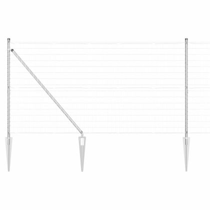 Ограда с пост Сребрист 1,4 x 10 m Стомана