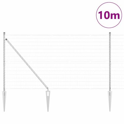 Ограда с пост Сребрист 1,4 x 10 m Стомана