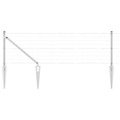 Ограда с пост Сребрист 0,4 x 10 м Стомана