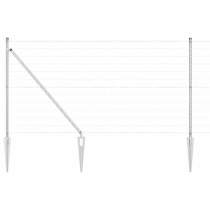 Ограда с пост Сребрист 1 x 10 m Стомана