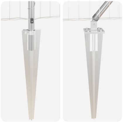 Ограда с пост Сребрист 1 x 10 m Стомана