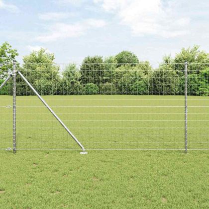 Ограда с пост Сребрист 1,4 x 10 m Стомана