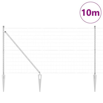 Ограда с пост Сребрист 1,2 x 10 m Стомана