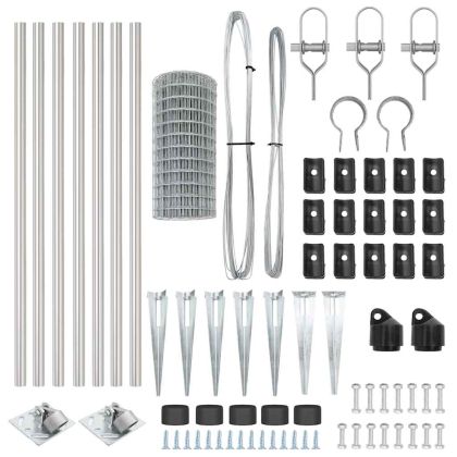Ограда с пост Сребрист 0,6 x 10 м Стомана
