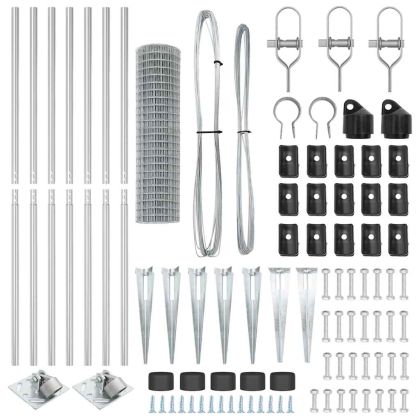 Ограда с пост Сребрист 1,2 x 10 m Стомана