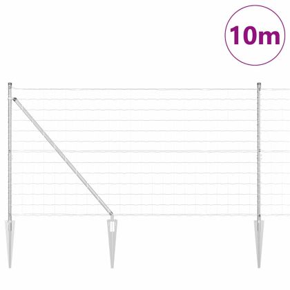 Ограда с пост Сребрист 1,4 x 10 m Стомана