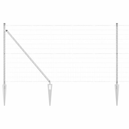 Ограда с пост Сребрист 1 x 25 m Стомана