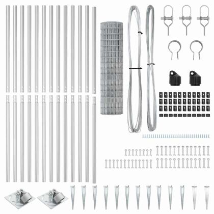 Ограда с пост Сребрист 1,2 x 25 m Стомана