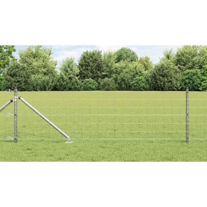 Ограда с пост Сребрист 0,8 x 25 m Стомана