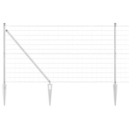 Ограда с пост Сребрист 1,2 x 25 m Стомана