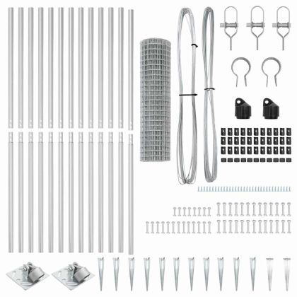 Ограда с пост Сребрист 1,2 x 25 m Стомана