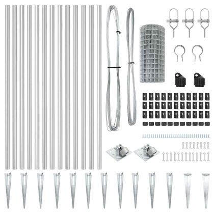 Ограда с пост Сребрист 0,4 x 50 м Стомана