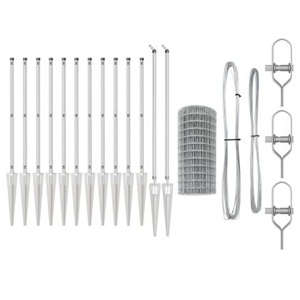 Ограда с пост Сребрист 0,4 x 50 м Стомана