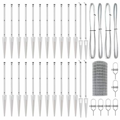 Ограда с пост Сребрист 0,4 x 50 м Стомана