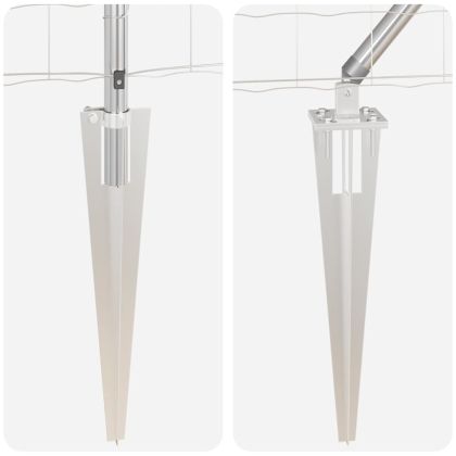 Ограда с пост Сребрист 0,4 x 50 м Стомана