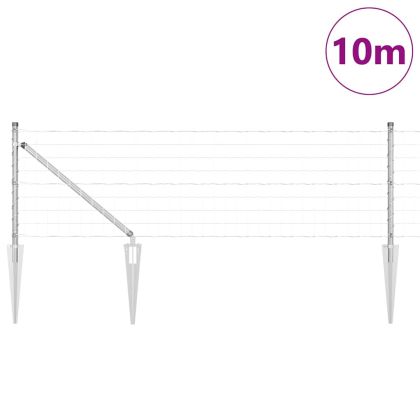 Ограда с пост Сребрист 0,8 x 10 m Стомана