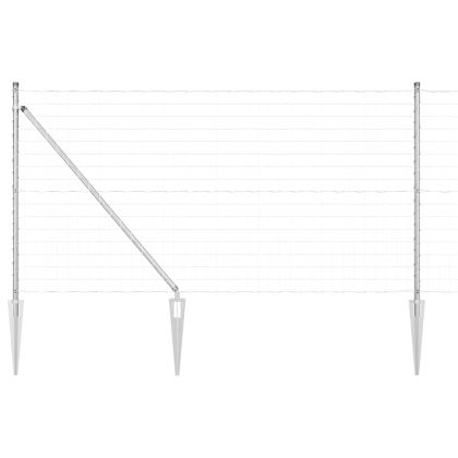 Ограда с пост Сребрист 1 x 10 m Стомана