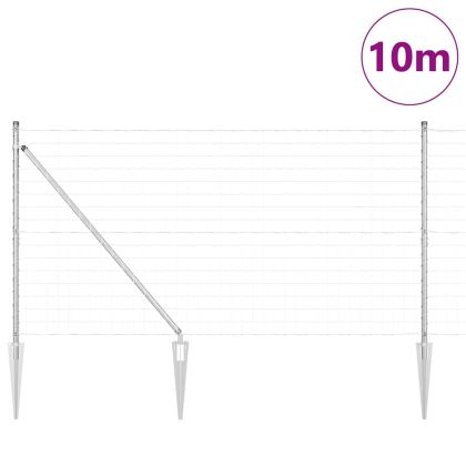 Ограда с пост Сребрист 1,4 x 10 m Стомана