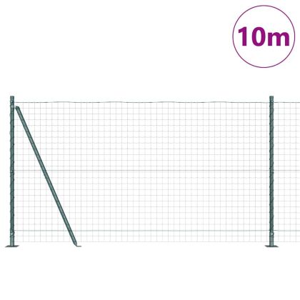 Оградa с колчета Зелен 1.2 x 10 m Стомана
