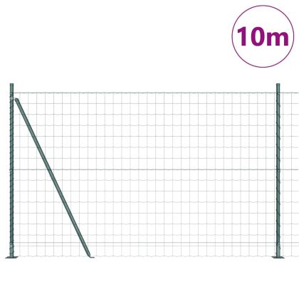 Европейска ограда с бетонна основа 10 x 1,5 m Зелено Мрежа