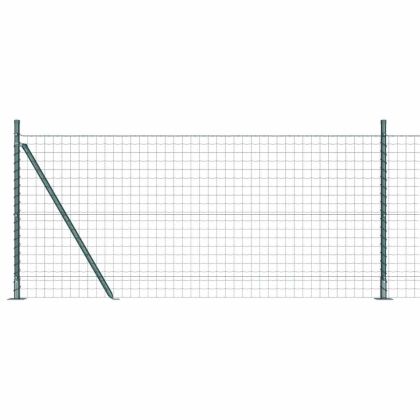 Ограда с пост Зелен 1 x 25 m Стомана и PVC
