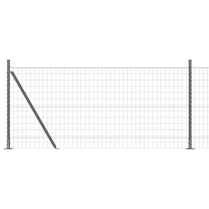 Ограда с пост Сив 1 x 10 m Стомана и PVC
