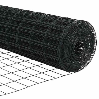 Европейска ограда с бетонна основа 10 x 1,6 m Сиво Мрежа
