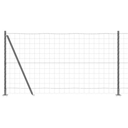 Ограда с пост Сив 1,2 x 10 m Стомана