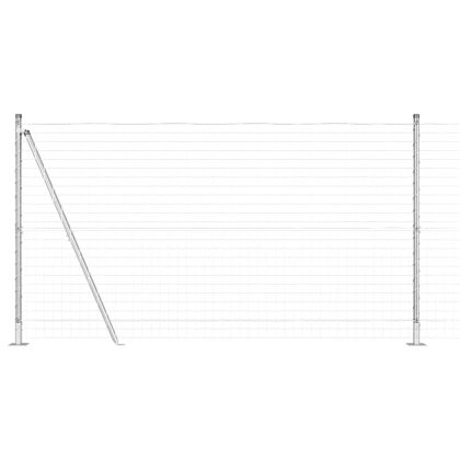 Ограда с пост Сребрист 1,2 x 10 m Стомана