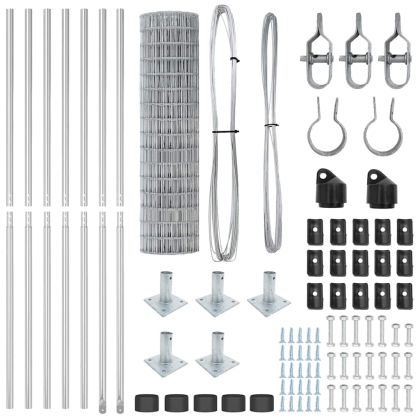 Ограда с пост Сребрист 1,2 x 10 m Стомана