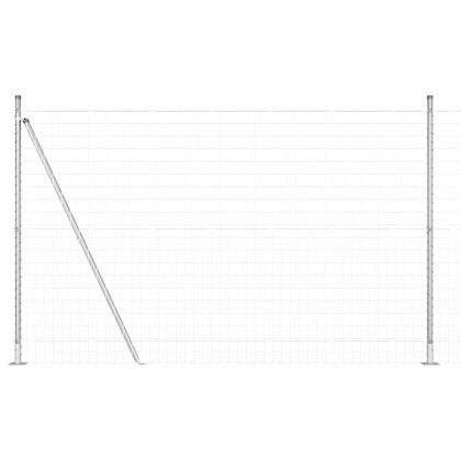 Ограда с пост Сребрист 1,4 x 10 m Стомана