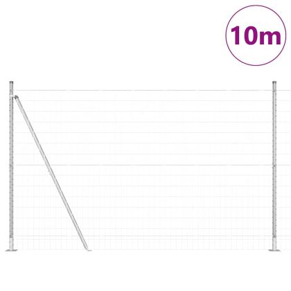 Ограда с пост Сребрист 1,4 x 10 m Стомана
