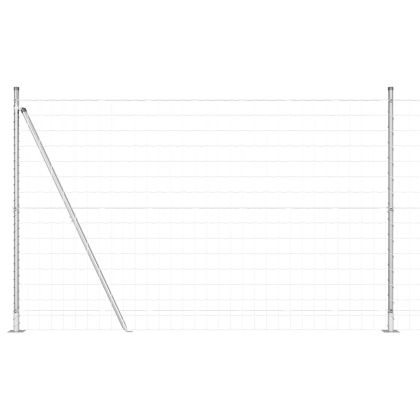 Ограда с пост Сребрист 1,4 x 10 m Стомана